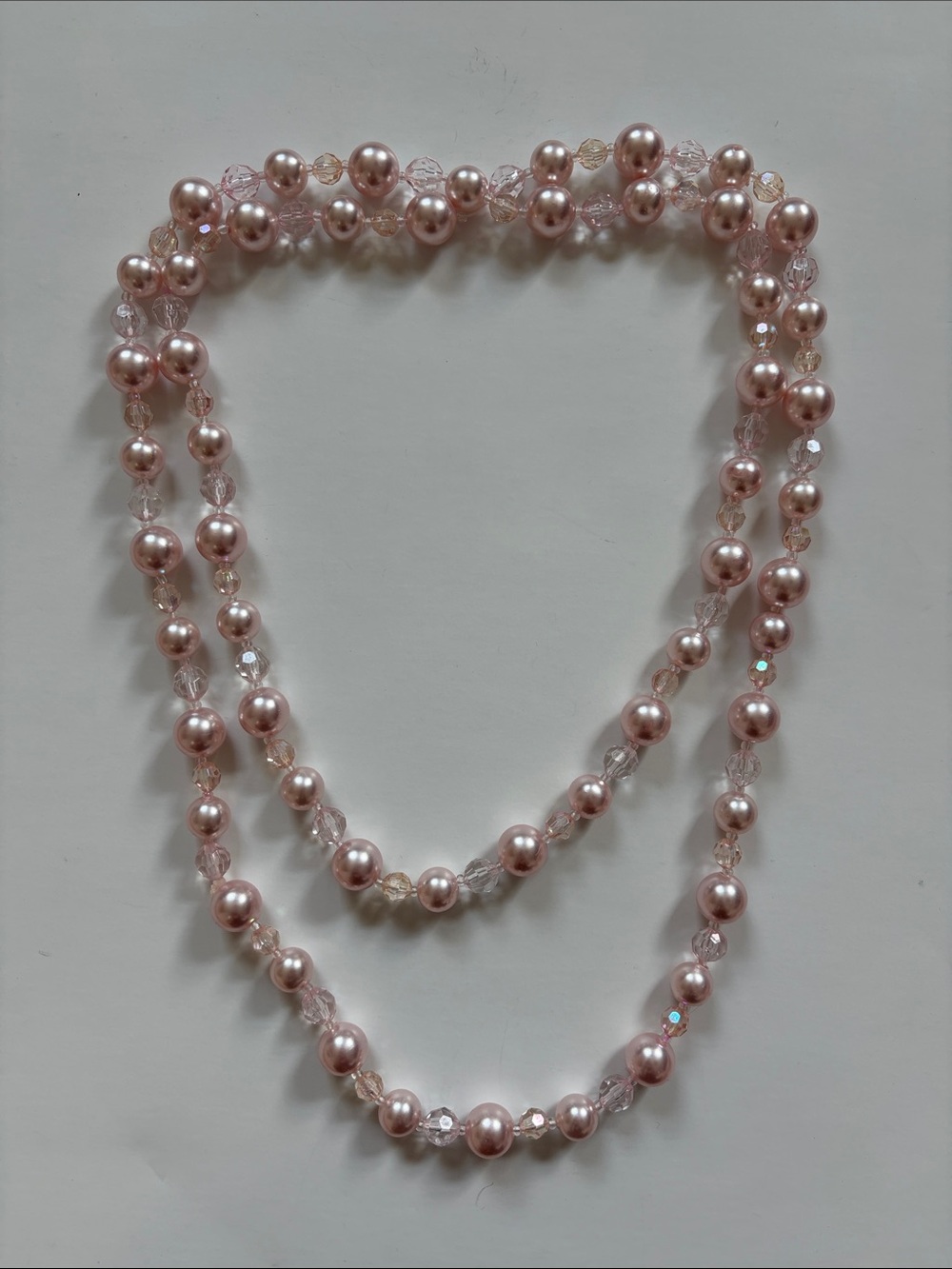 Pink Beaded Wrap Necklace
